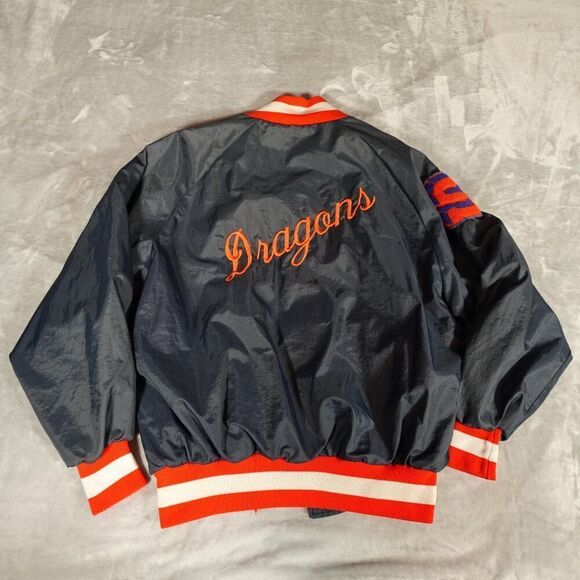 Vintage Other - Vintage Stranahan Dragons Baseball Varsity Jacket Mens L Slim Fit Made In USA